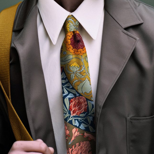 Victorian-Era Hibiscus & Rose Mallow Men's Tie (Creator Uploaded)