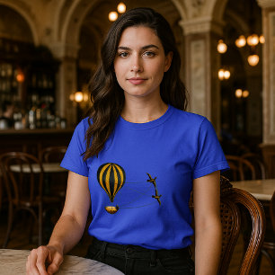 Victorian Era Hot Air Balloon Steampunk T-Shirt