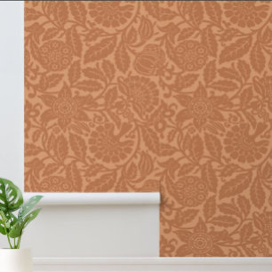 Victorian Era Pomegranate & Floral Chintz Pattern Wallpaper