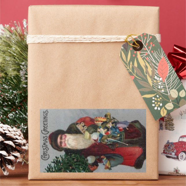 Victorian Era Santa Christmas Sticker (Holiday)