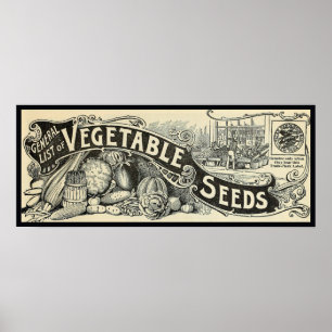 Victorian Era Vegetable Seeds Poster