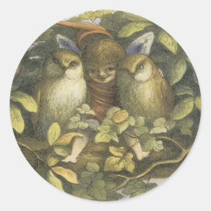 Victorian Faerie Sticker - Faerie with birds