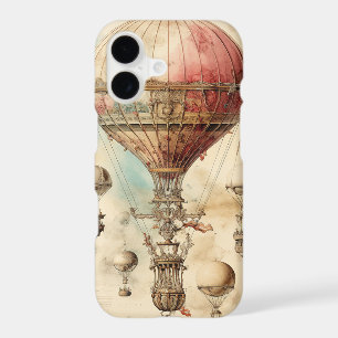 Victorian Fantasy Airship - Pink, Beige & Sepia