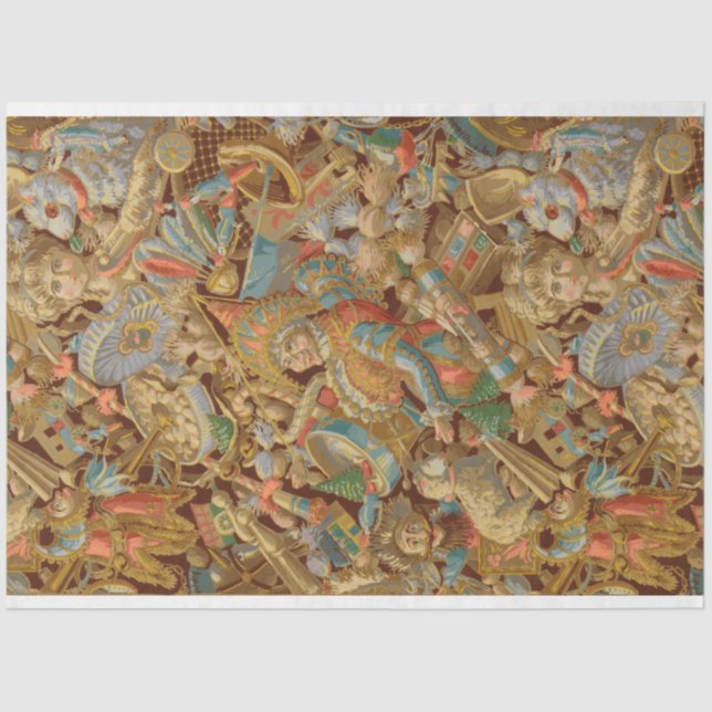 Victorian Fantasy Toy Collage Tissue Paper (Front)