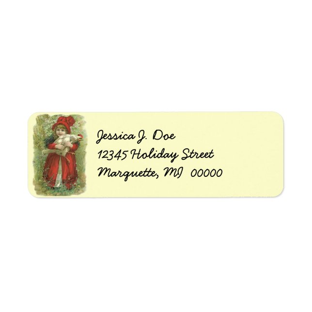 Victorian Farm Girl poule Adresse de retour Label (Devant)