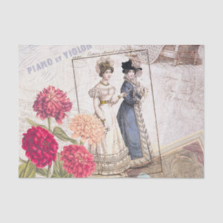Victorian Fashion Collage Tissue Paper
