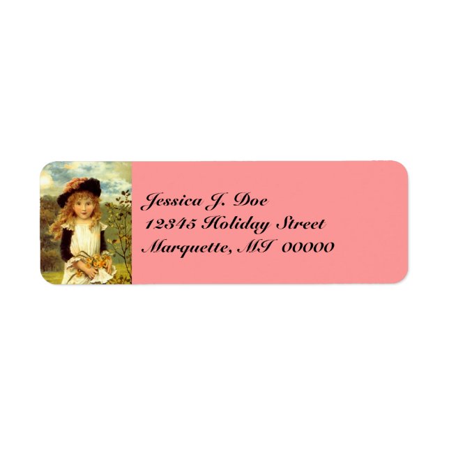 Victorian Fashions Daffodil Return address Label (Front)