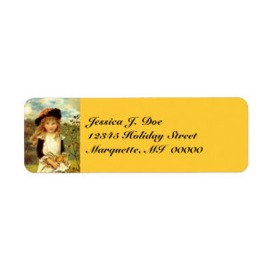 Victorian Fashions Daffodil Return address Label