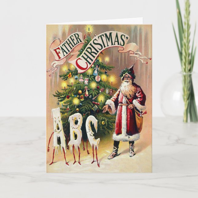 Victorian Father Christmas Holiday Card (Front)