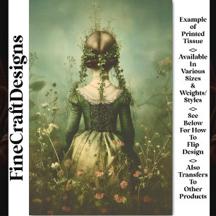 Victorian Female From Behind, Field BE2 Decoupage Tissue Paper