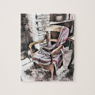 VICTORIAN FIRESIDE CHAIR JIGSAW PUZZLE