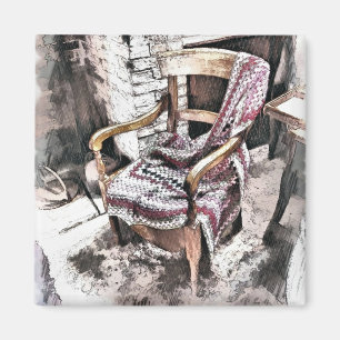 VICTORIAN FIRESIDE CHAIR MAGNET