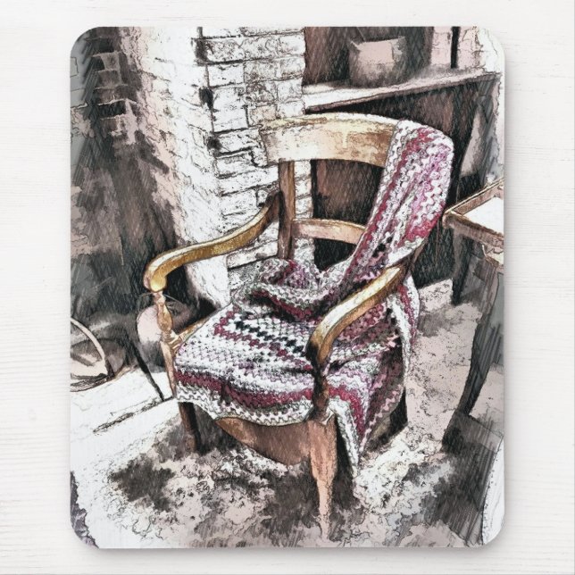 VICTORIAN FIRESIDE CHAIR MOUSE PAD (Front)