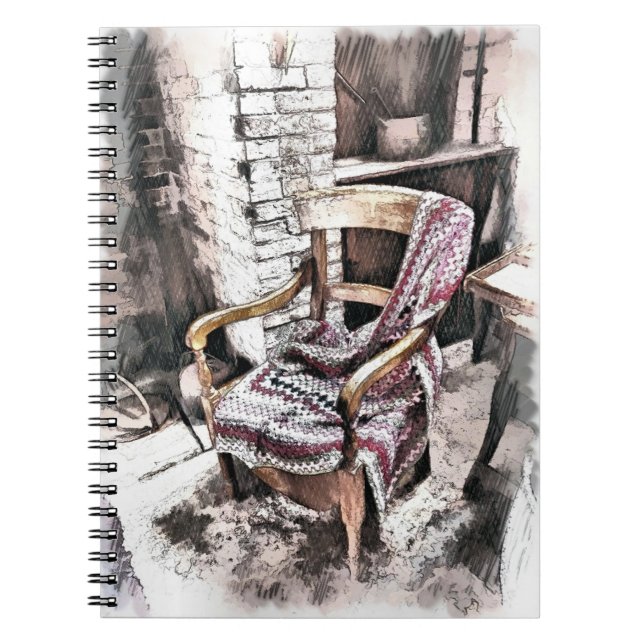 VICTORIAN FIRESIDE CHAIR NOTEBOOK (Front)