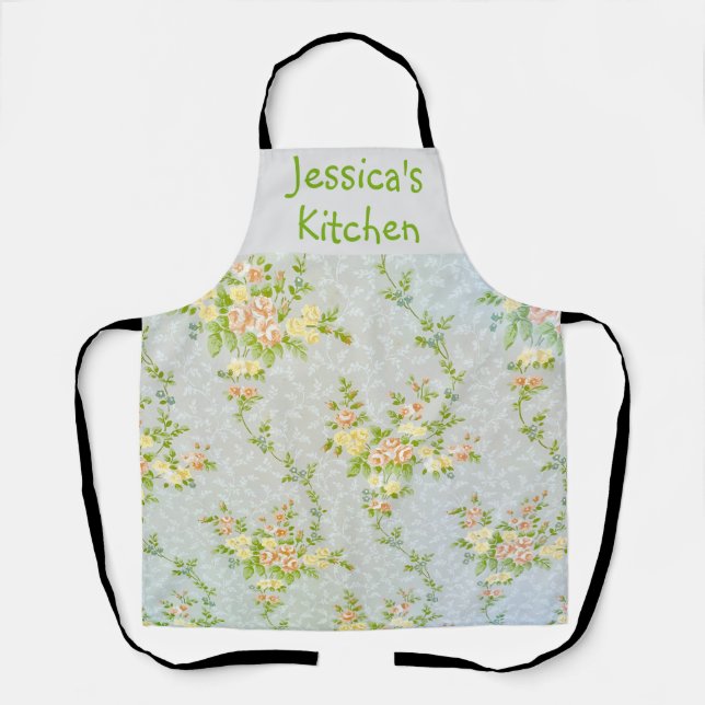 Victorian Floral and Vine Apron (Front)