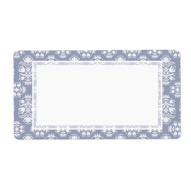 Victorian Floral Blue Lace Damask (Front)