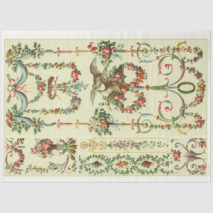 Victorian floral borders decoupage paper