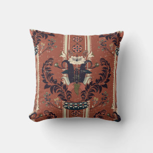 Victorian Floral Bouquet: Ornate Vintage Pattern Throw Pillow
