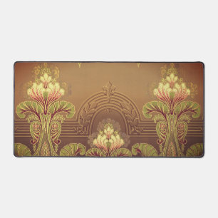 Victorian floral frieze elegant flower art nouveau desk mat