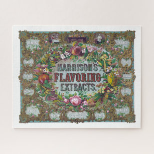 Victorian floral fruit baking extracts jigsaw puzzle