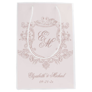 victorian floral garden luxe medium gift bag