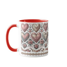 Victorian Floral Mug for Valentine’s Day 