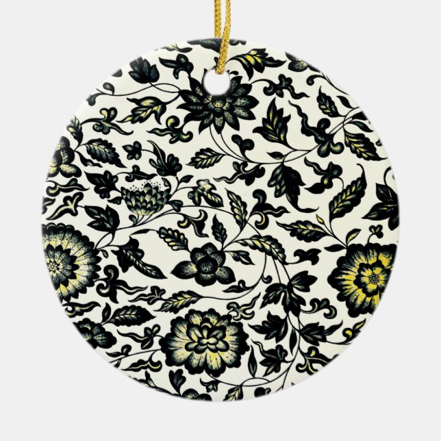  Victorian Floral Ornament Pattern  Ornaments (Front)