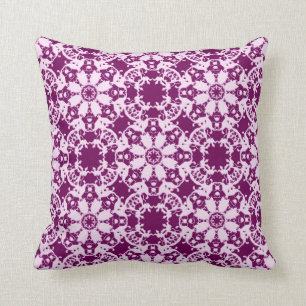 victorian floral pattern throw pillow