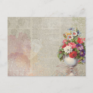 Victorian Floral Postcard