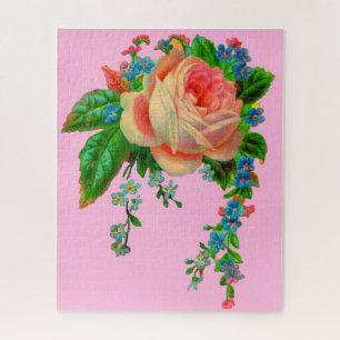 Victorian floral print jigsaw puzzle