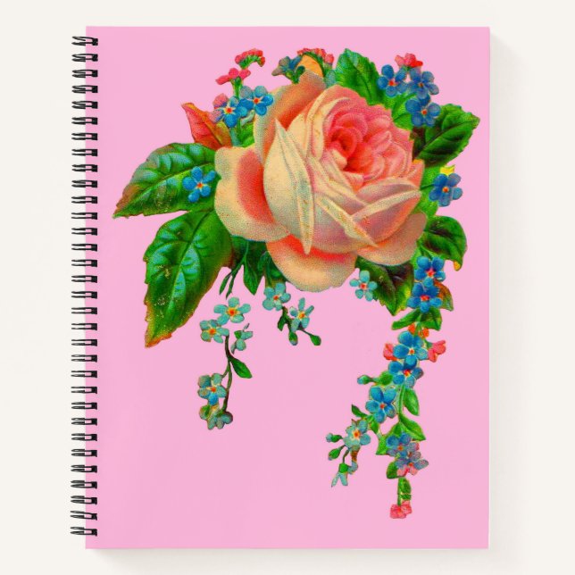 Victorian floral print notebook (Front)