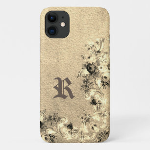 Victorian floral rose flower elegant texture gold iPhone 11 case