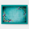 Victorian floral rose flowers elegant teal