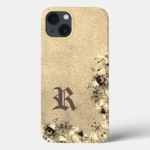 Victorian floral rose gold elegant vintage iPhone 13 case