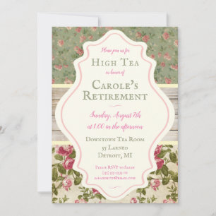 Victorian Floral Shabby Chic Party Invitation