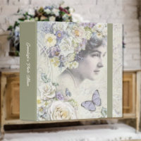 Victorian Floral Woman Butterflies Photo Album