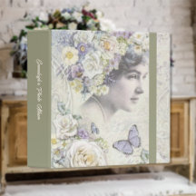 Victorian Floral Woman Butterflies Photo Album