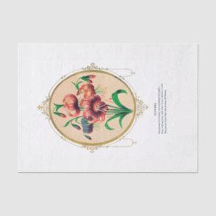 Victorian Flower Emblem Tissue Paper