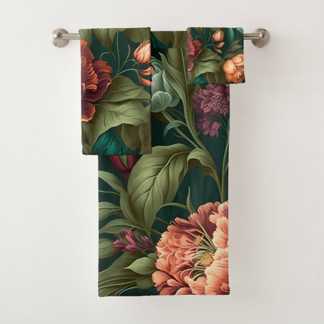 Victorian Flowers Bath Towel Set (Insitu)
