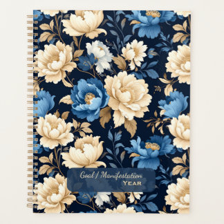 Victorian Flowers Blue Planner