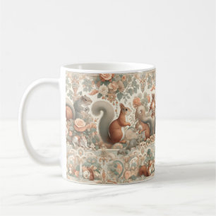 Victorian Forest Squirrel Tapestry Coffee Mug