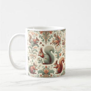 Victorian Forest Squirrel Tapestry Coffee Mug
