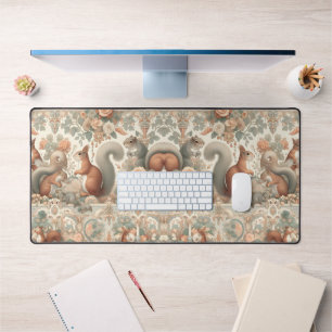 Victorian Forest Squirrel Tapestry Desk Mat