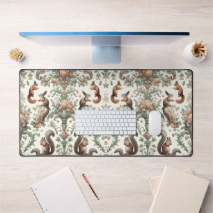 Victorian Forest Squirrel Tapestry Desk Mat