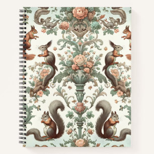 Victorian Forest Squirrel Tapestry  Notebook