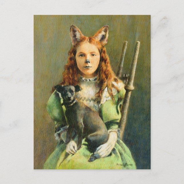 Victorian Fox Girl Postcard (Front)