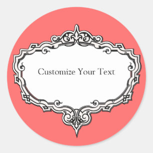Victorian Frame Print Customizable Sticker