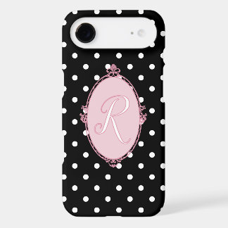 Victorian Frame Rococo and Polka Dots Girly Black