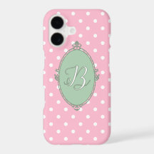 Victorian Frame Rococo and Polka Dots Pink Girly