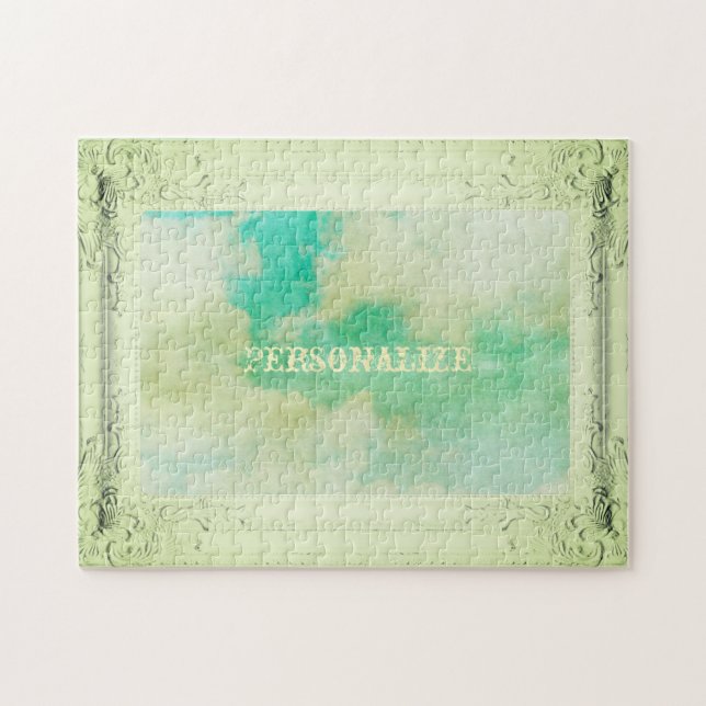 Victorian frame sky and clouds painting elegant jigsaw puzzle (Horizontal)